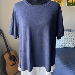 LOFT mixed media sweater